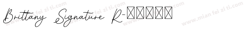 Brittany Signature R字体转换
